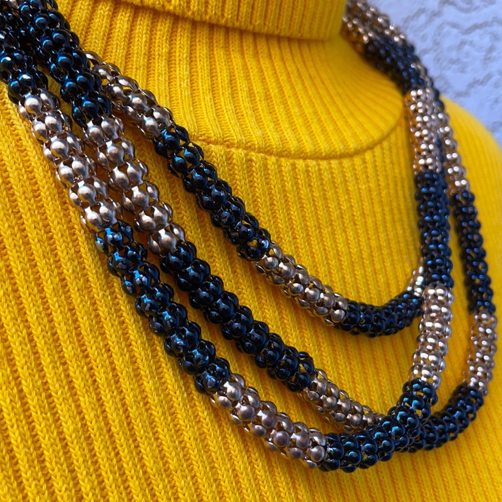 Vintage gold /black necklace